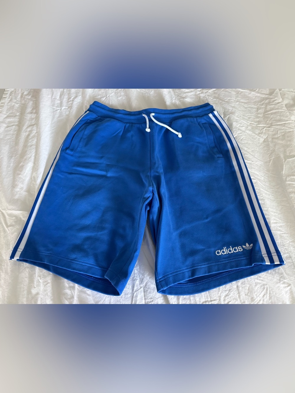 adidas Originals Blue Men's Athletic Shorts with White Stripes XL
